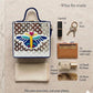 Mini Butterfly Lippan Art Handcrafted Square Box Bag