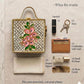Mini Floral Lippan Art Handcrafted Square Box Bag