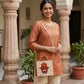 Hamsa Square Lippan Art Handcrafted Box Bag