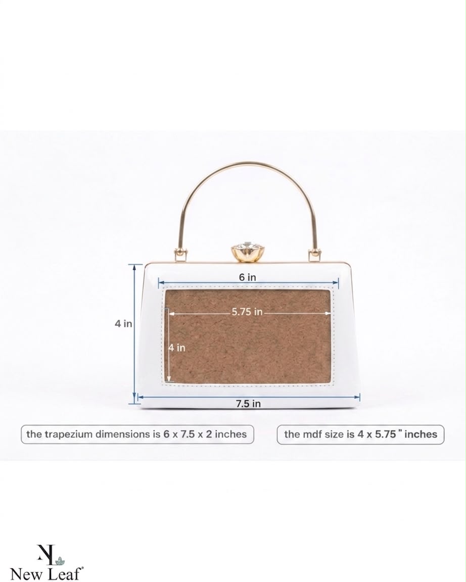 White Trapezium Clutch Sling – Plain Handcrafted Bag
