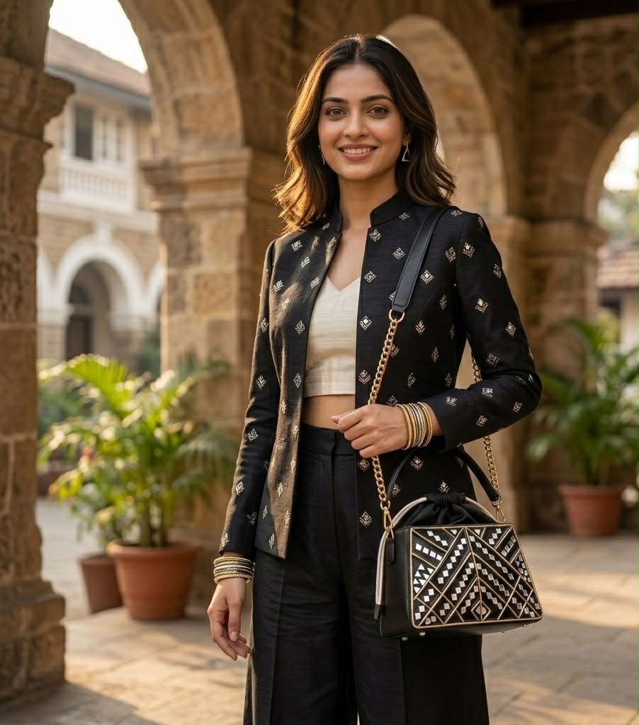 Flamboyant Trapezium Potli with Sling
