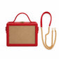 New Leaf Red Rectangle Box Sling – Plain Handcrafted Bag