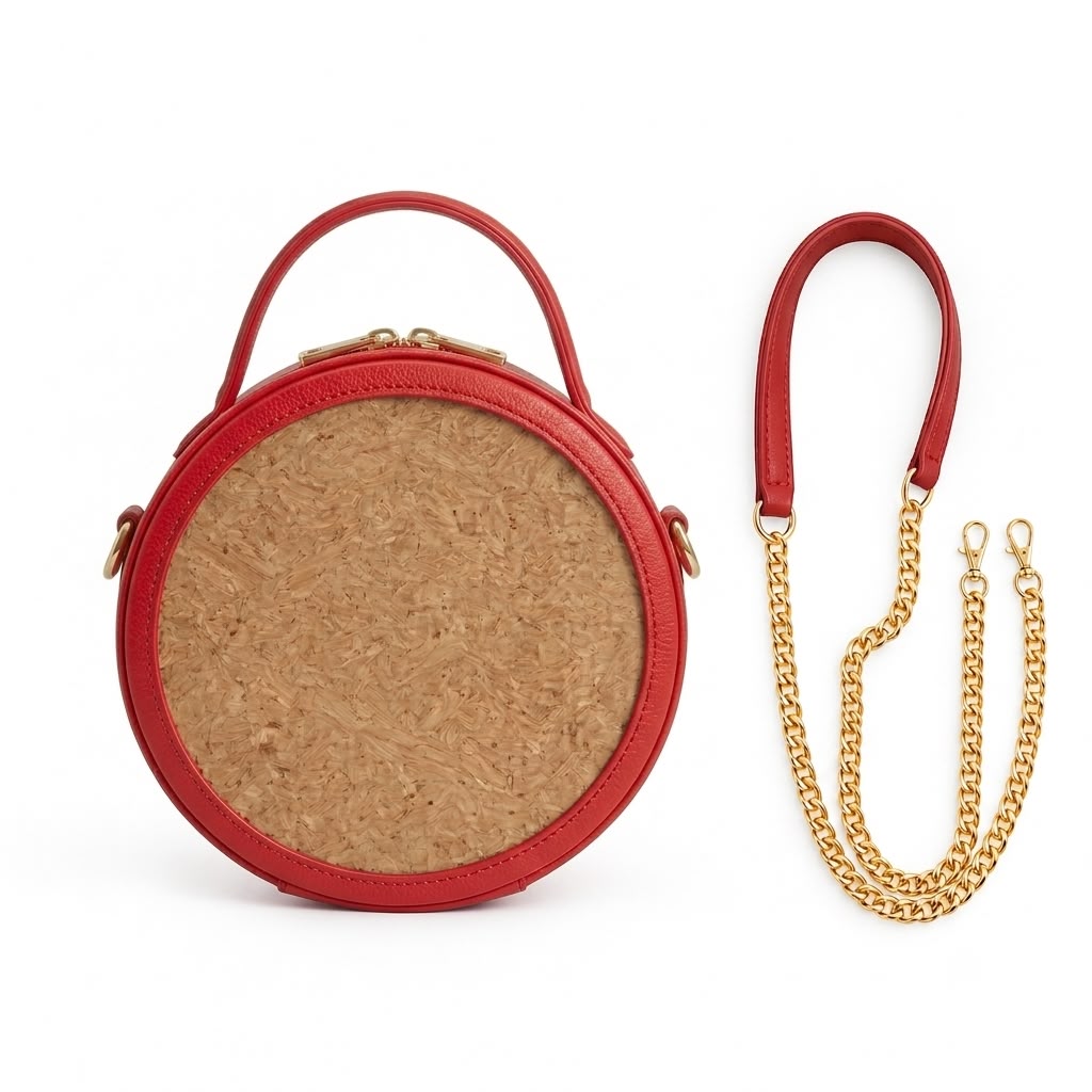 New Leaf Red Circle Handbag / Sling – Plain Handcrafted Bag