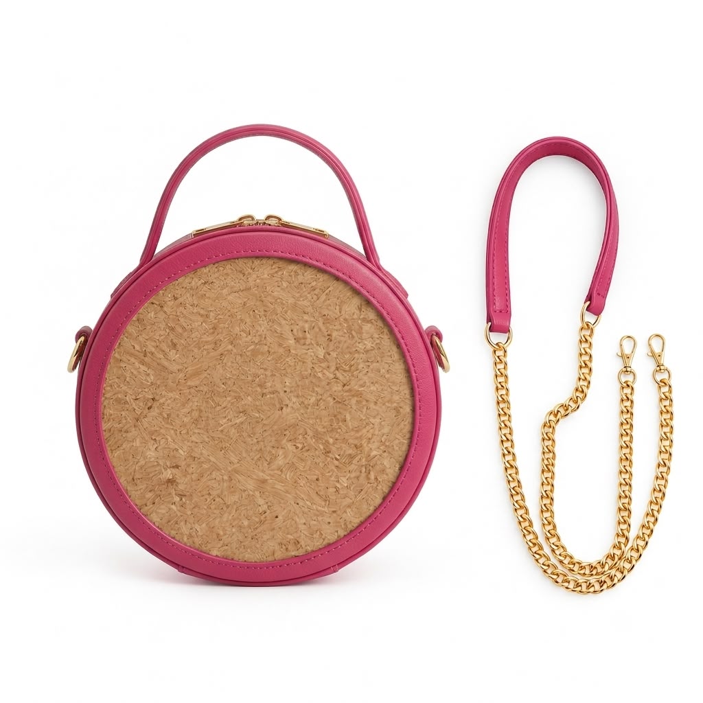 New Leaf Pink Circle Handbag / Sling – Plain Handcrafted Bag