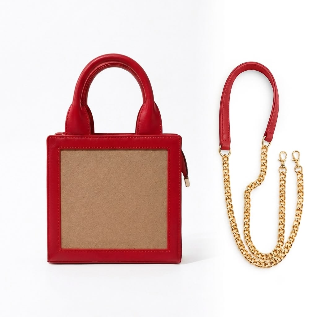 New Leaf Red Handbag / Sling – Plain Handcrafted Bag