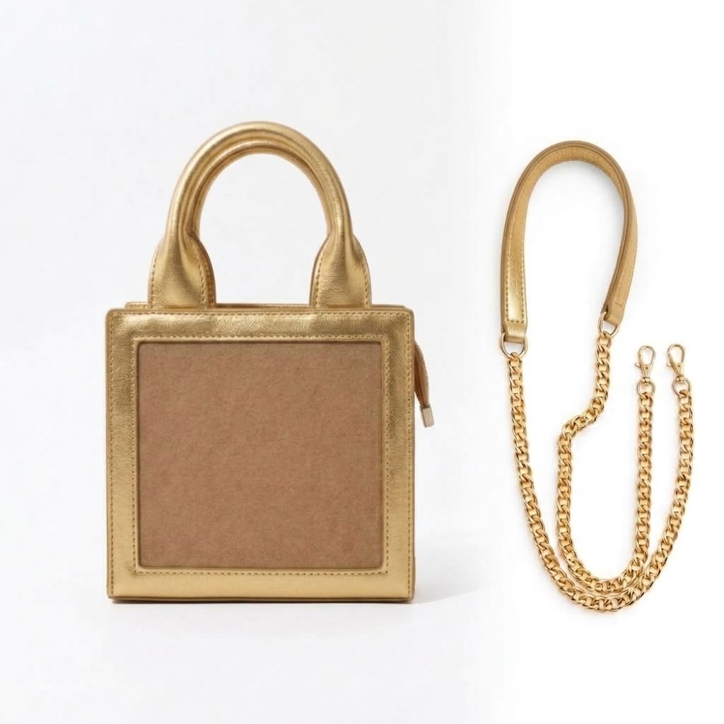 New Leaf Golden Handbag / Sling – Plain Handcrafted Bag