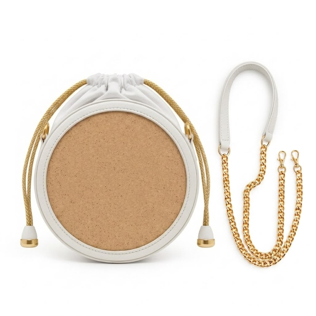 New Leaf White Circle Potli Sling – Plain Handcrafted Bag