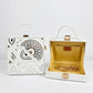 Classic White  Lippan Art Handcrafted Box Bag