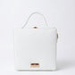 Classic White  Lippan Art Handcrafted Box Bag