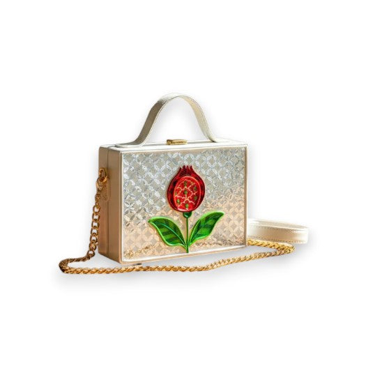 Pomegranate Lippan Art Handcrafted Rectangle Box Bag