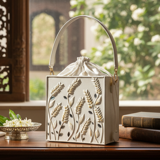 Galmour White Lippan Art Potli Sling