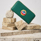 Green Evil Eye Handcrafted Lippan Art Wallet
