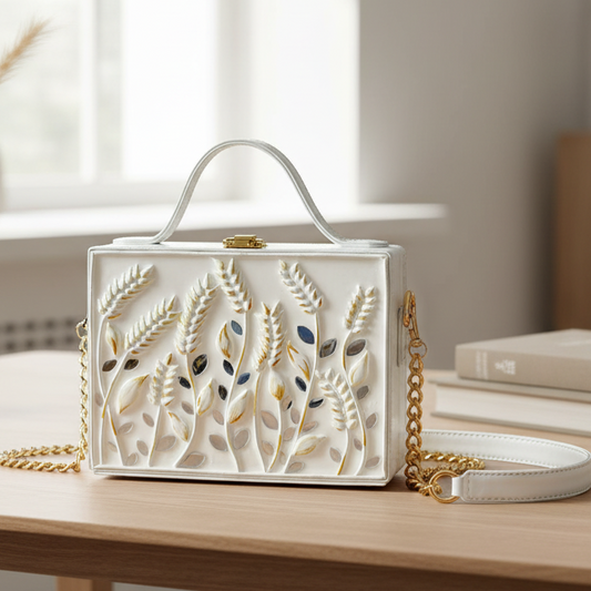 Bloom Lippan Art Handcrafted Rectangle Box Bag