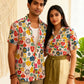 White Floral Unisex Short Sleeves Shirt
