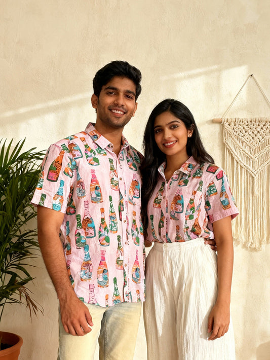 Wine Bottle Unisex Short Sleeves Shirt