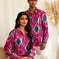 Pink Ikkat  Full Sleeves Unisex Shirt