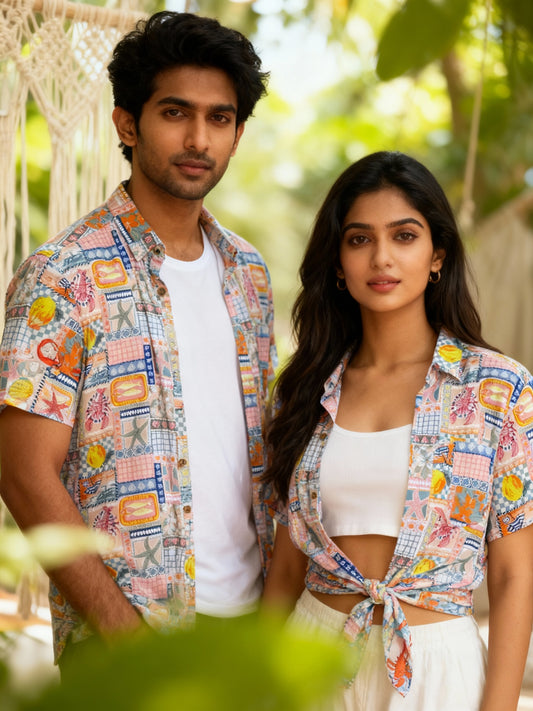 Beach  Unisex Short Sleeves Shirt