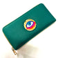 Green Evil Eye Handcrafted Lippan Art Wallet