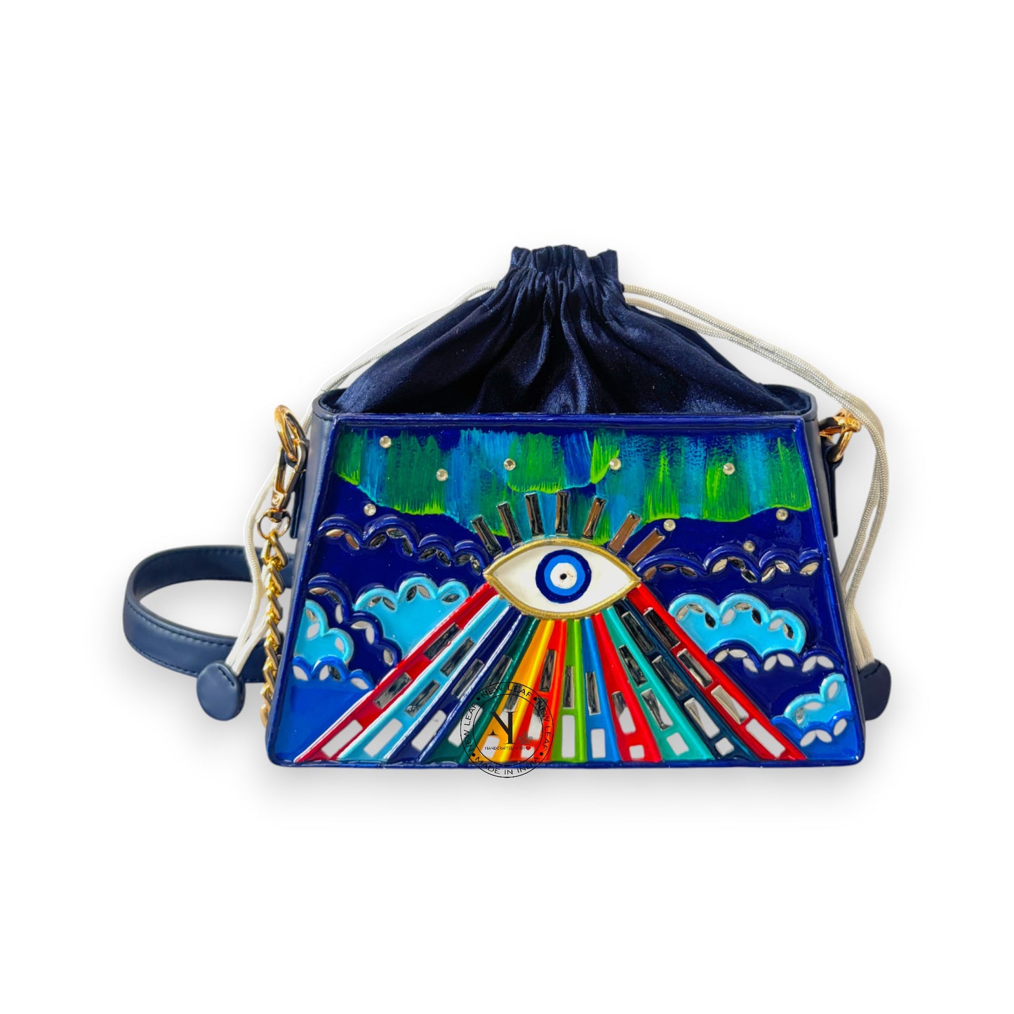 Northern Lights Trapezium Potli with Sling