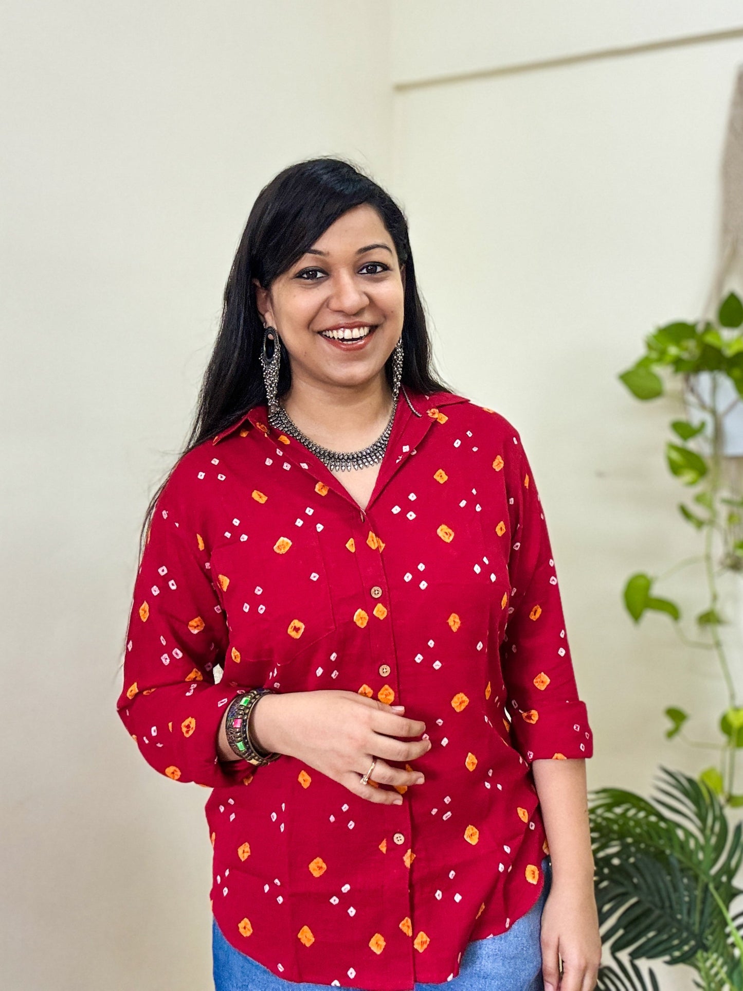 Dilwala Handcrafted Pure Bandhani Unisex Shirt