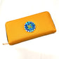 Yellow Handcrafted Lippan Art Wallet