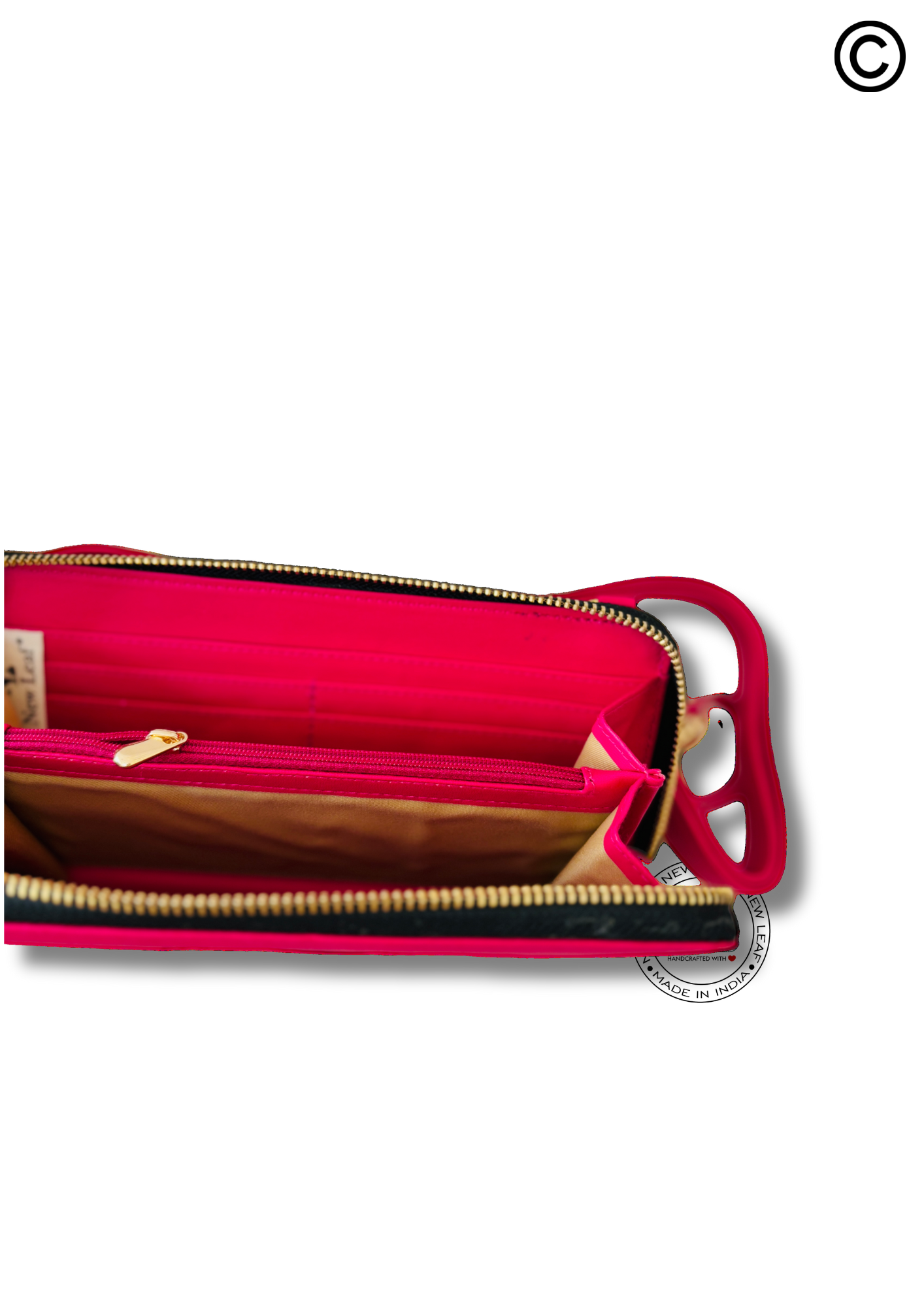 Peacock Handcrafted Lippan Art Wallet Sling