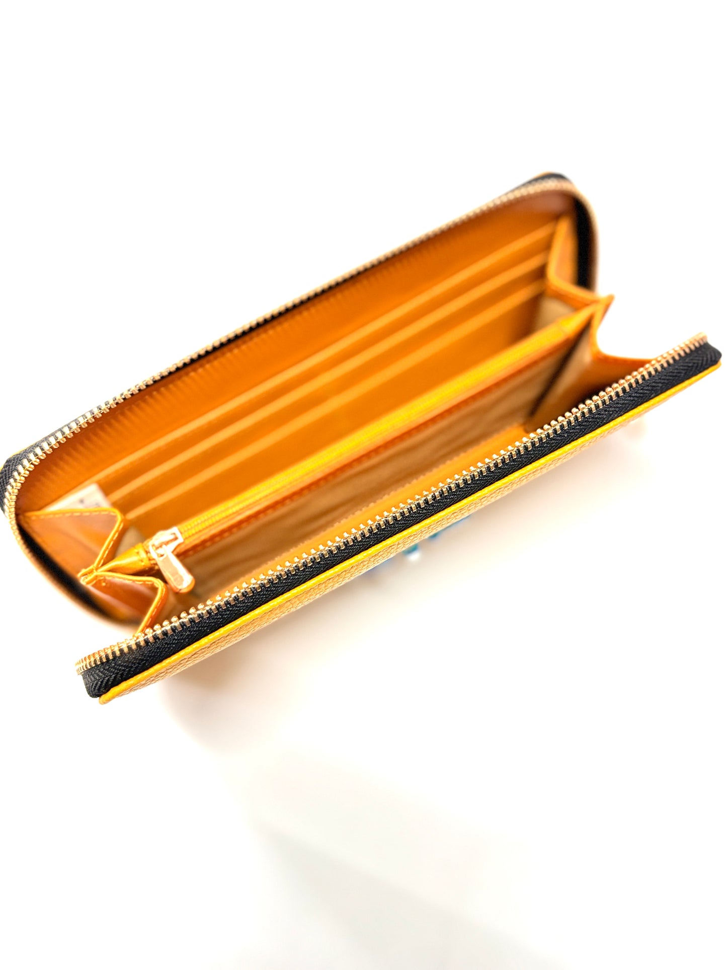 Yellow Handcrafted Lippan Art Wallet