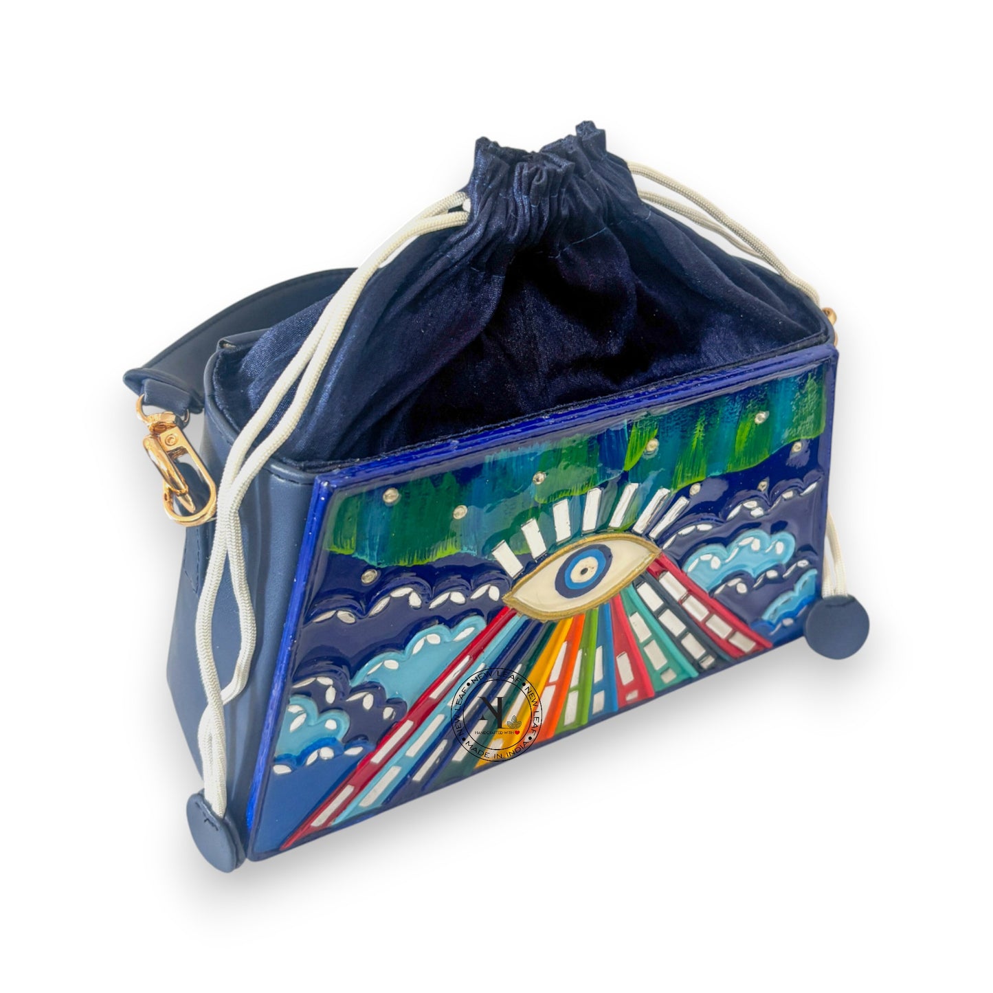 Northern Lights Trapezium Potli with Sling