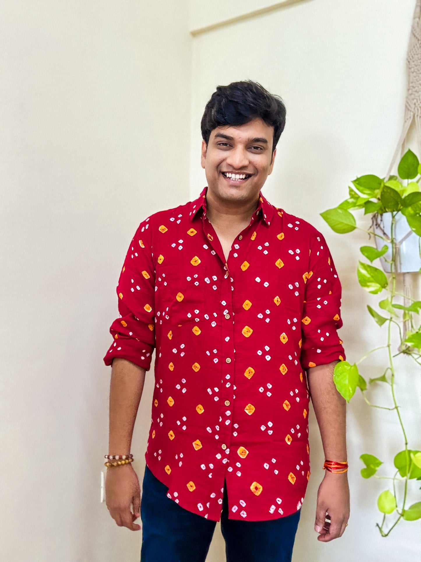 Dilwala Handcrafted Pure Bandhani Unisex Shirt