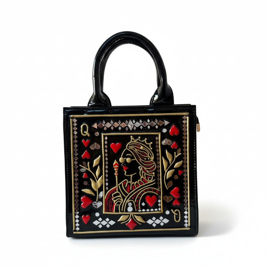 Queen of Hearts Lippan Art Mini Handbag/Sling