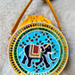 Indie Elephant Lippan Art Handcrafted Potli Bag with Sling