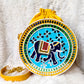 Indie Elephant Lippan Art Handcrafted Potli Bag with Sling