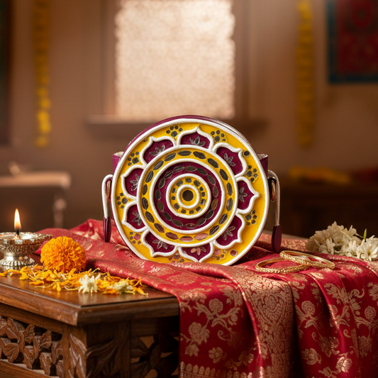 Purple Lippan Art Medium Potli Sling