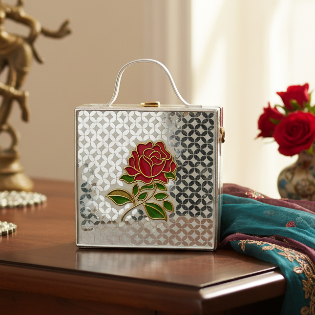 Rose Lippan Art Handcrafted Box Bag