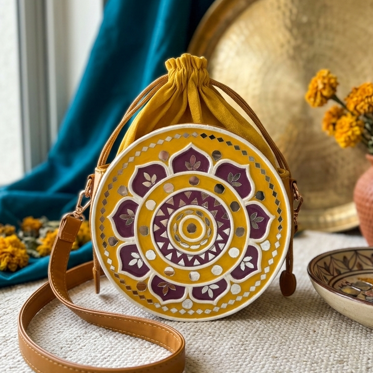 Purple Glaze Festive Lippan Art Circle Sling