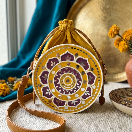 Purple Glaze Festive Lippan Art Circle Sling