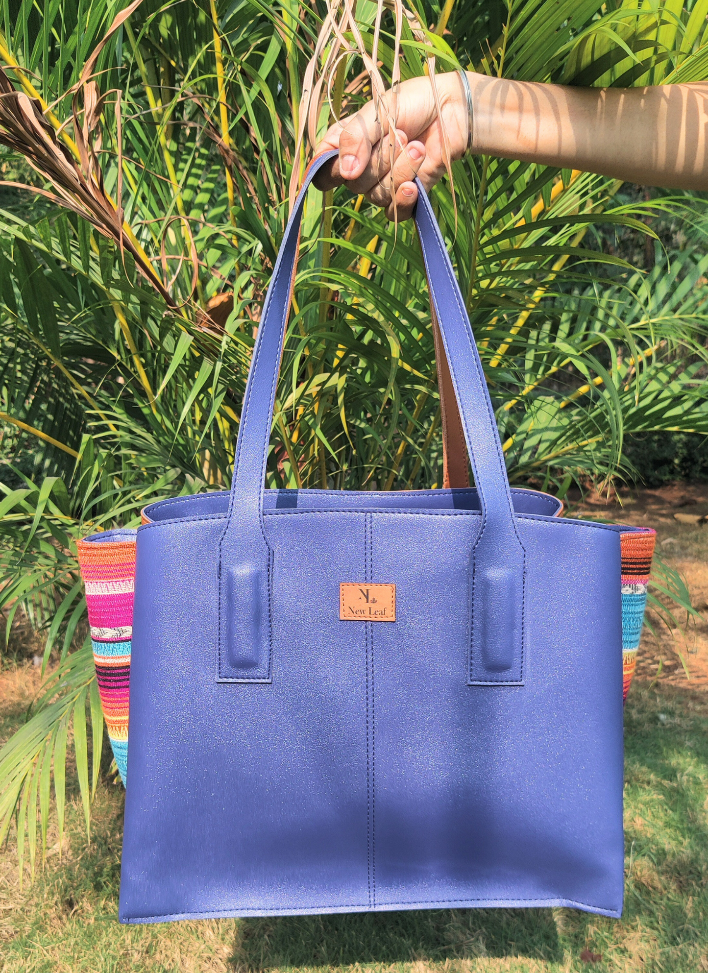 That Boho Bag- Dual Colour Tone Bag- Navy Blue and Tan