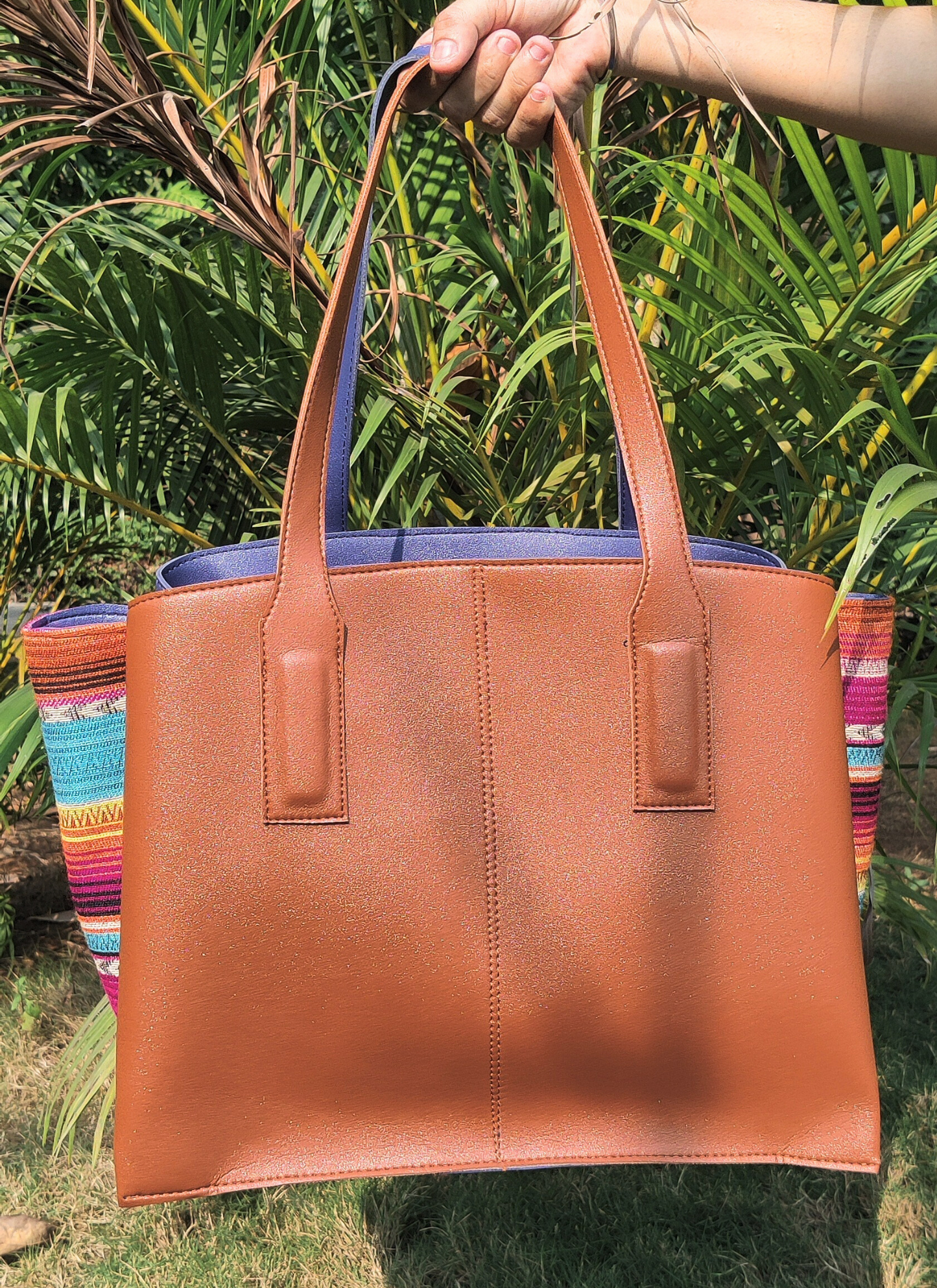 That Boho Bag- Dual Colour Tone Bag- Navy Blue and Tan