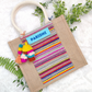 Colourful Customized Jute Jhola Medium Bag