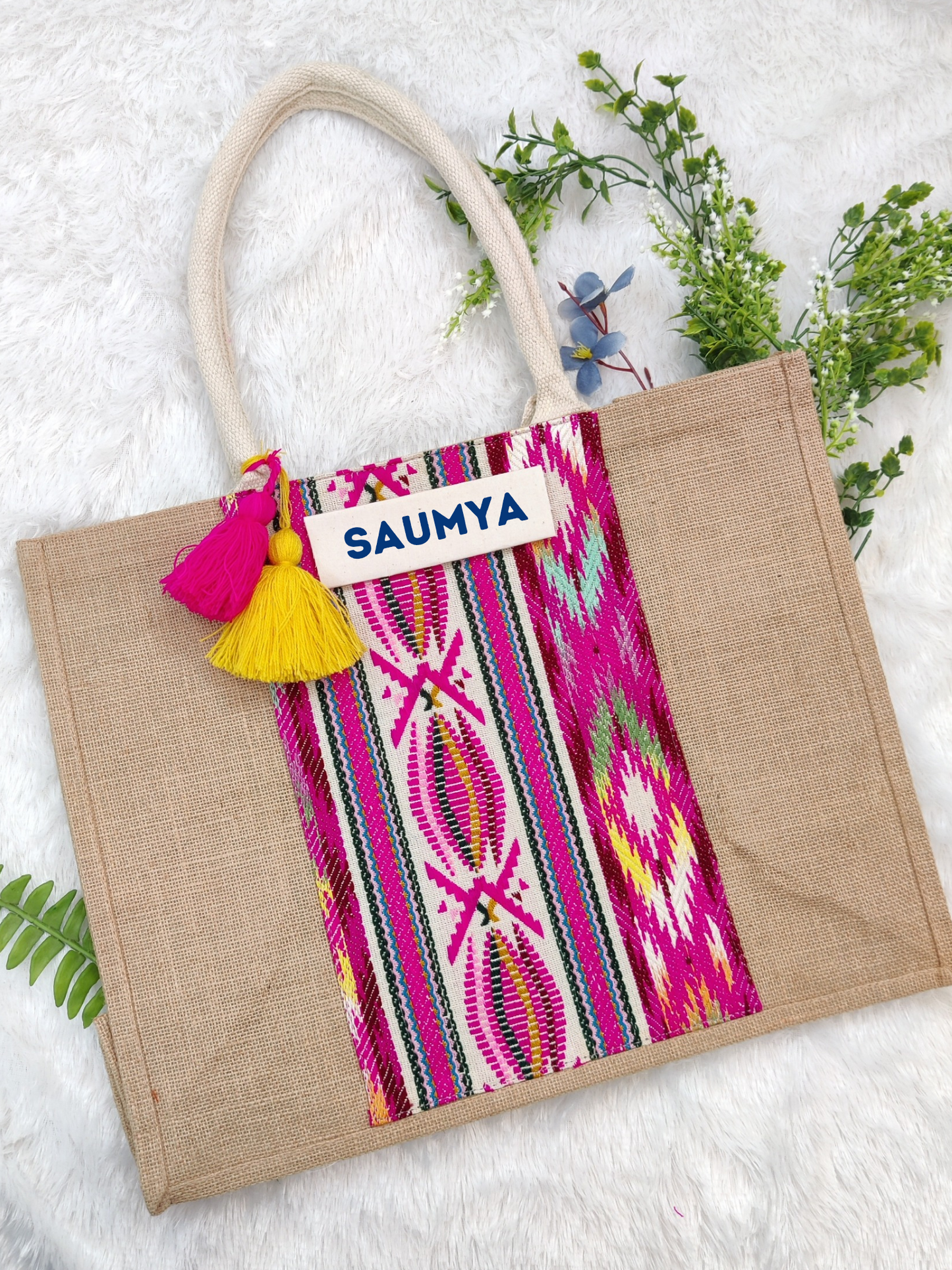 Customized  Everyday Jhola Jute Bag- Large