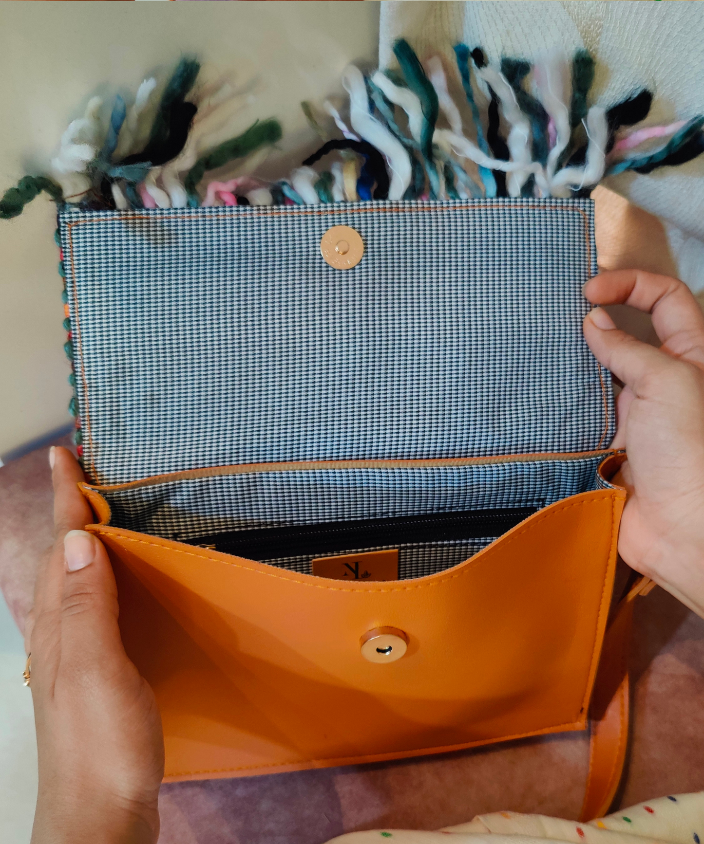 Classic Fringe Clutch Sling Bag