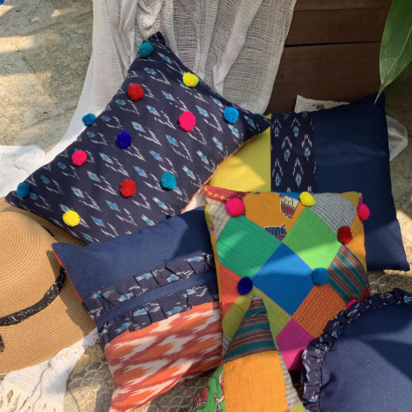 Pom Pom Power - Stuffed Cushion