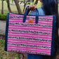 Pink Fringe Jaquard Box Big Bag